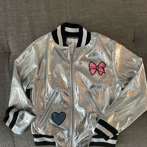 JoJo Siwa Siwanator Jacket Kids Small silver rainbow colors